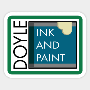 doyle ink and paint Sticker